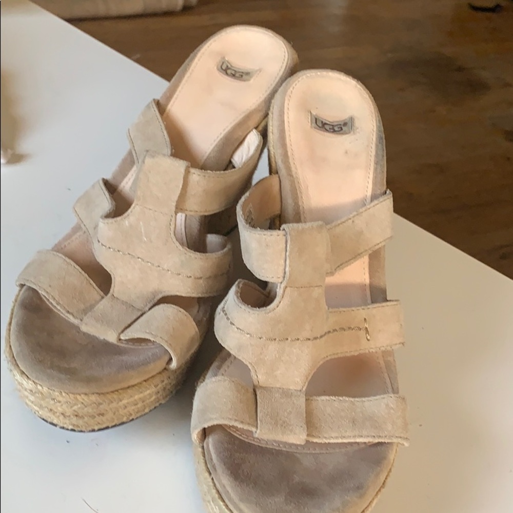 😍Ugg Open toe Wedge Sandals, sz 11